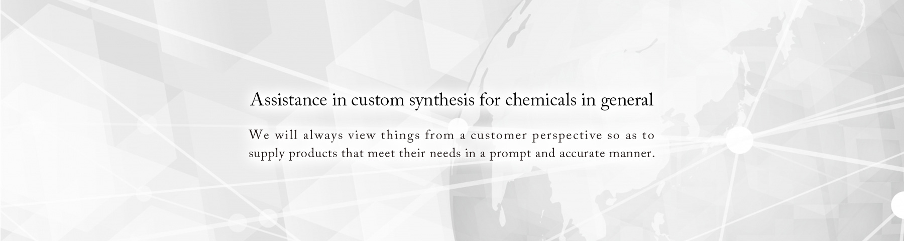 Assistance in custom synthesis for chemicals in general